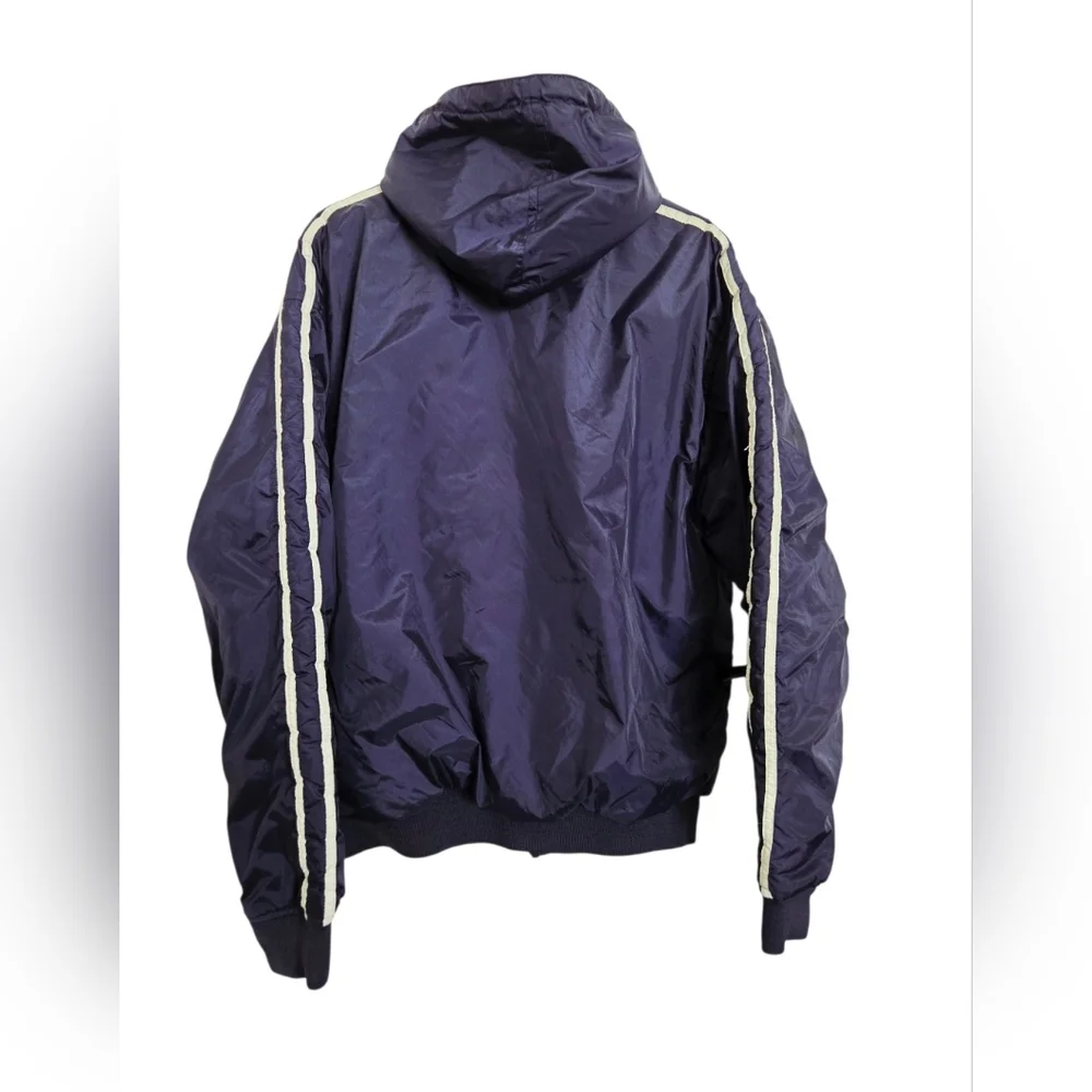 Y2K Wilson Reversible Windbreaker Track Jacket Mens XL Blue Gray VTG Full-zip‎